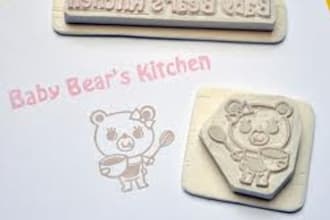 send you a custom rubber stamp with any text, logo, or photo you want