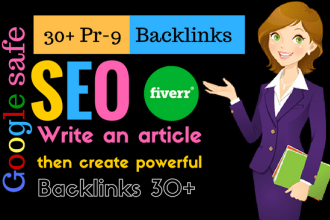 create 30 PR9 dofollow and high authority Backlinks