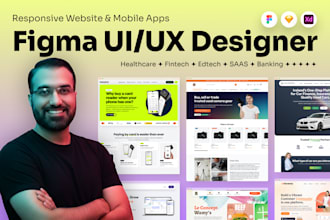 do ui ux for saas, healthcare, ecommerce, fintech and dashboard in figma