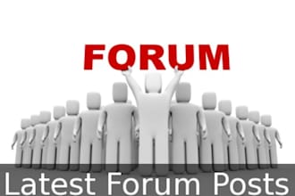 join your online forum and make 20 quality posts
