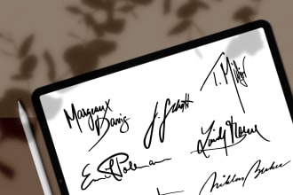 make real handwritten signature or autograph