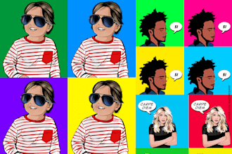 draw a warhol style drawing from your photo