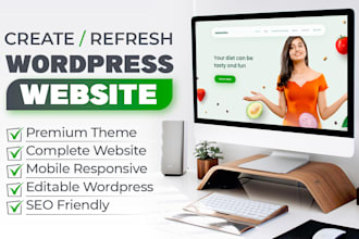 create or refresh a wordpress website for a professional look