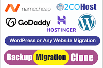 migrate wordpress website, clone wordpress or restore