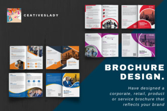design professional bi fold and tri fold brochures