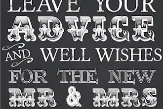 wedding or special occasion signs, flyers