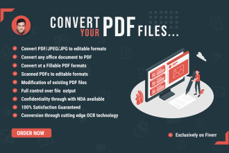 convert ocr, pdf, jpeg, scan to word or excel