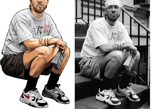 turn your photo into comic digital art illustration