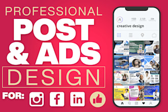 design creative posts and ads for facebook and instagram