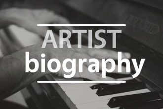 write a professional artist or band biography