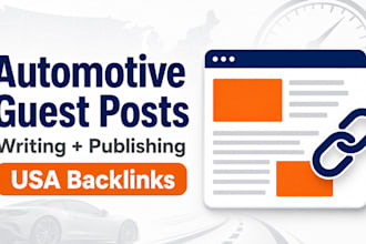 write and publish USA automotive guest posts with backlinks