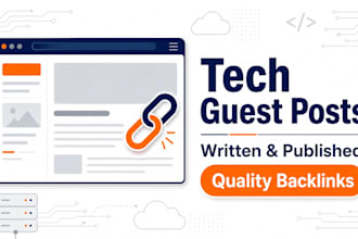 write and publish tech blog guest post with SEO backlink services