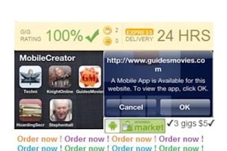 create a professional mobile web app and submit to Android Market and redirect your website mobile users to your mobile web based app