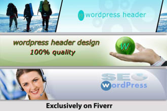 design top quality header and banner for your WordPress site