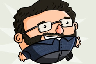 draw a funny round cartoon caricature of anyone
