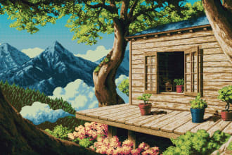 create a custom pixel art background