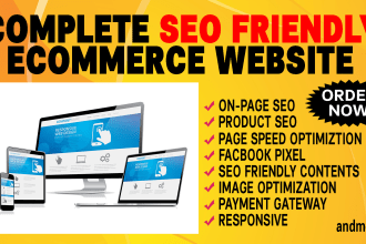 do wordpress ecommerce website, store with SEO