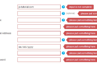 create a validation for contact form
