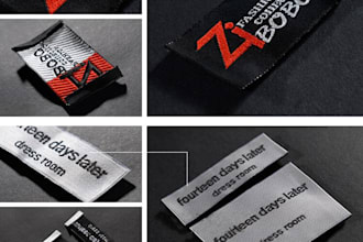 design clothing logo plus label and tag