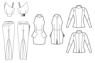 draw fashion technical cad drawing
