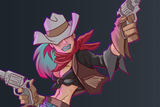 draw a character illustration in different styles