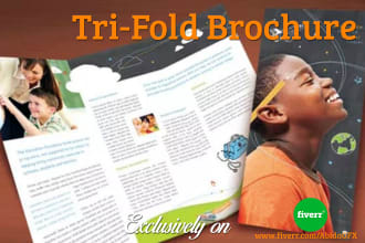 design professional tri fold brochure trifold