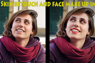 do skin retouch, face make up in and other effects