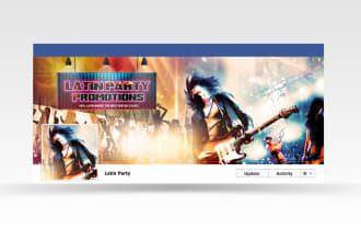 create a facebook cover or any social media banner