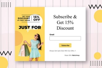 create mailchimp optin or popup signup form