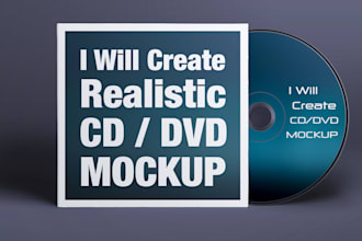 create realistic cd or dvd cover mockup