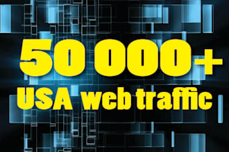 drive 50k USA targeted real web traffic, visitors