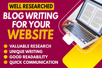 write well researched SEO articles or blogs in 24 hours