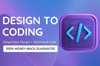 convert figma, psd, png, jpg, pdf to html responsive