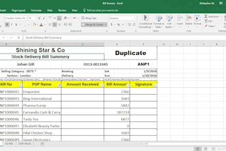 create full automatic excel sheet