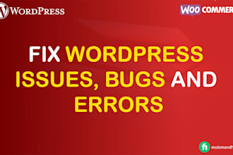 fix wordpress issues bugs and errors