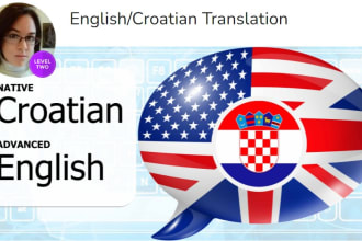 translate english to croatian books, articles, subtitles