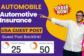 publish automobile automotive insurance article with USA guest post backlink