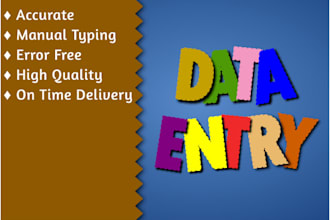 do any type of data entry work as per given instructions