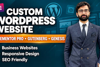 create a professional wordpress website using gutenberg, elementor and genesis