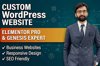 create a responsive wordpress website with elementor and genesis framework