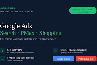 run your google ads, search, performance max, shopping for lead gen and sales