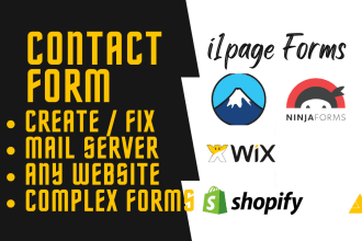 create contact form, fix , wordpress, wix, pdf, popup, contact form 7, wpforms