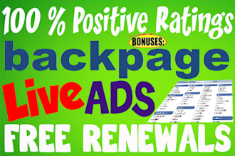post 75 ads of your business to Backpage