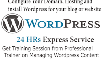 install wordpress on your server,setup new site and point domain