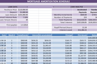 create your mortgage loan amortization schedule for you