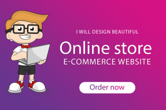 create responsive ecommerce website design or online store for your business