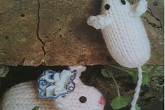 hand knit you a cute woolly toy mouse