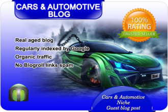 write and guest post on my cars blog