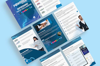create a professional  flyer, PDF, brochure, or cover