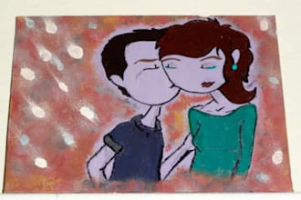 paint a Cartoon Portrait of you and a loved one,